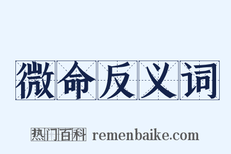 微命反义词是什么意思的图片
